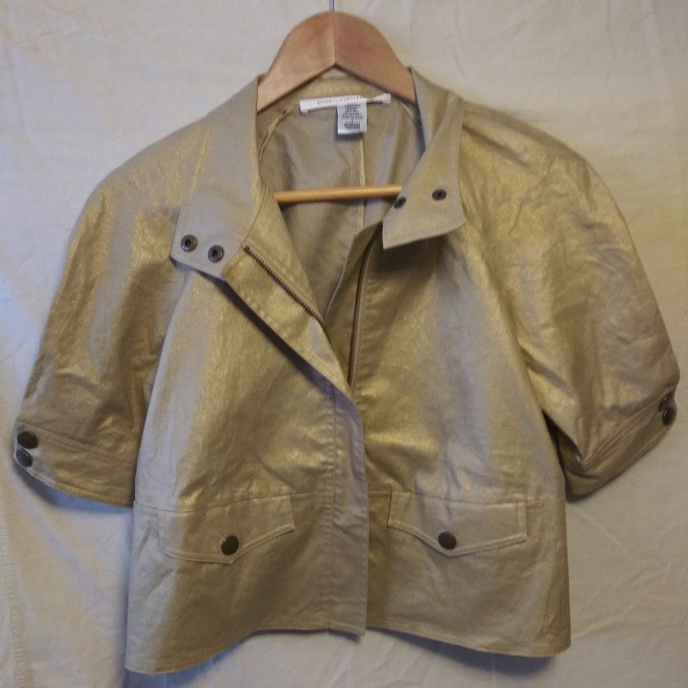 Diane von Furstenberg Gold Metallic Jacket